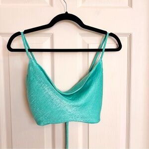 Green tie back Audrey 3+1 top